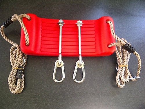 Garden plastic swing seat - swing, red