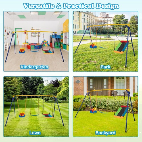 Kids swing set metal frame - metal, a-frame