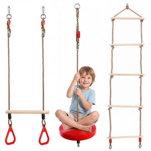 Button swing seat rope - swing, ladder