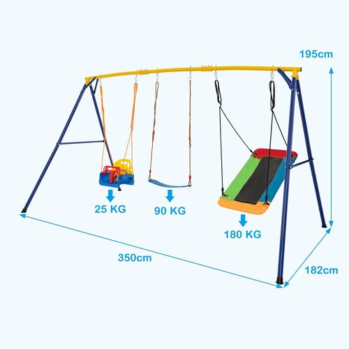 Seat kids swing set - seat, 3-in-1