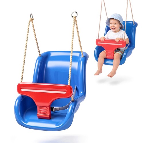 Blue toddler swing seat - swing, with