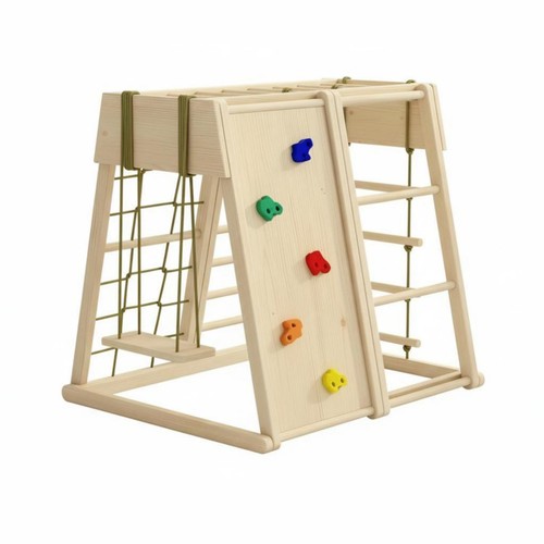 Wooden climbing frame kids - climbing, frame,